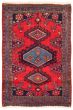 Bordered  Traditional Red Area rug 3x5 Persian Hand-knotted 371786