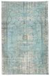 Overdyed  Transitional Green Area rug 5x8 Turkish Hand-knotted 373067