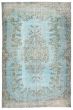 Overdyed  Transitional Blue Area rug 5x8 Turkish Hand-knotted 373075