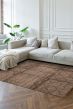 Transitional Ivory Area rug 6x9 Nepal Hand-knotted 375045