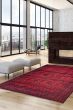 Bordered  Traditional Red Area rug 6x9 Afghan Hand-knotted 377974