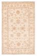 Bordered  Traditional Ivory Area rug 3x5 Afghan Hand-knotted 379782