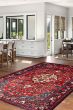 Bordered  Traditional Red Area rug 4x6 Persian Hand-knotted 380507