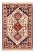 Bordered  Traditional Ivory Area rug 3x5 Persian Hand-knotted 382420
