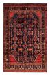 Bordered  Tribal Blue Area rug 4x6 Turkish Hand-knotted 385481
