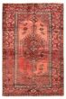 Bordered  Tribal Red Area rug 4x6 Turkish Hand-knotted 389310