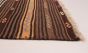 Bohemian  Stripes Brown Area rug 5x8 Turkish Flat-Weave 292739