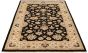 Bordered  Traditional Black Area rug 5x8 Indian Hand-knotted 293019