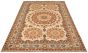 Bordered  Traditional Ivory Area rug 6x9 Afghan Hand-knotted 304786