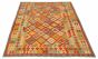 Bordered  Geometric Red Area rug 7 x 10 Turkish Flat-weave 316296