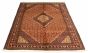 Bordered  Traditional Brown Area rug 6x9 Persian Hand-knotted 324856