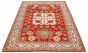 Bordered  Traditional Red Area rug 6x9 Afghan Hand-knotted 329155