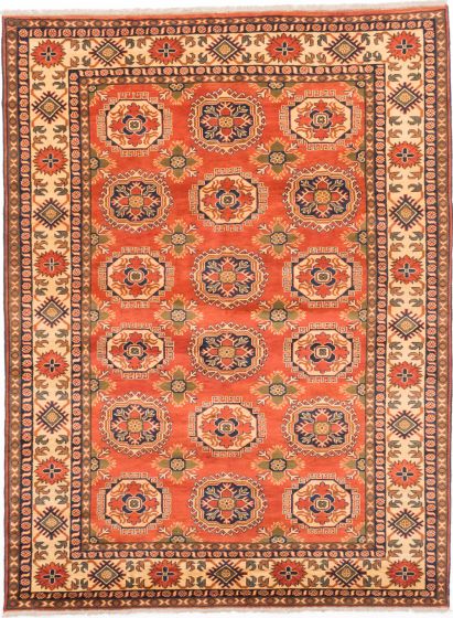 Traditional Brown Area rug 6x9 Afghan Hand-knotted 202856