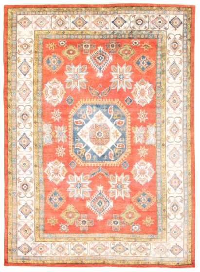 Geometric  Traditional Red Area rug 9x12 Afghan Hand-knotted 312237