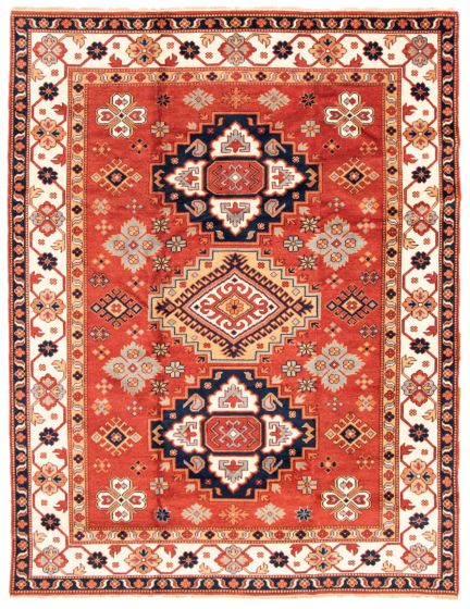 Bordered  Traditional Red Area rug 9x12 Indian Hand-knotted 347307