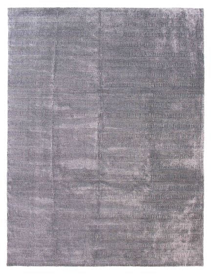 Transitional Black Area rug 9x12 Indian Hand Loomed 388194