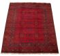 Bordered  Tribal Red Area rug 4x6 Afghan Hand-knotted 326039