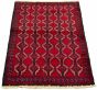 Afghan Rizbaft 2'9" x 4'7" Hand-knotted Wool Red Rug