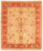 Bordered  Traditional Yellow Area rug 6x9 Afghan Hand-knotted 331084