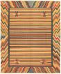 Bordered  Transitional Multi Area rug 6x9 Turkish Flat-weave 335846
