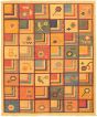 Casual  Transitional Orange Area rug 6x9 Turkish Flat-weave 335981