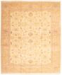 Bordered  Traditional Ivory Area rug 12x15 Pakistani Hand-knotted 339172