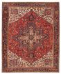 Bordered  Traditional Red Area rug 8x10 Persian Hand-knotted 358037