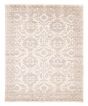 Bordered  Traditional Ivory Area rug 6x9 Indian Hand-knotted 370175