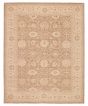 Transitional Brown Area rug 9x12 Afghan Hand-knotted 392496