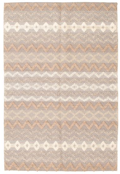 Braided  Tribal Grey Area rug 5x8 Indian Braid weave 341182