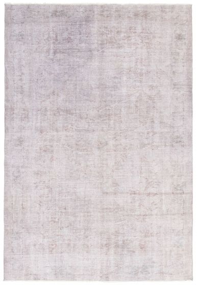 Overdyed  Traditional Ivory Area rug 4x6 Turkish Hand-knotted 362551