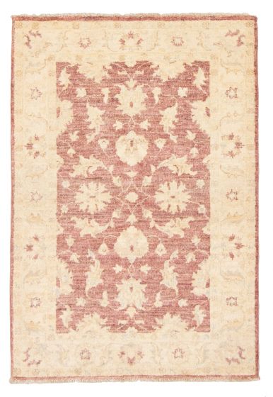 Bordered  Traditional/Oriental Red Area rug 3x5 Afghan Hand-knotted 374956