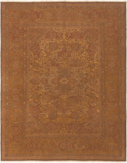 Bordered  Traditional Brown Area rug 6x9 Chinese Flat-weave 284927