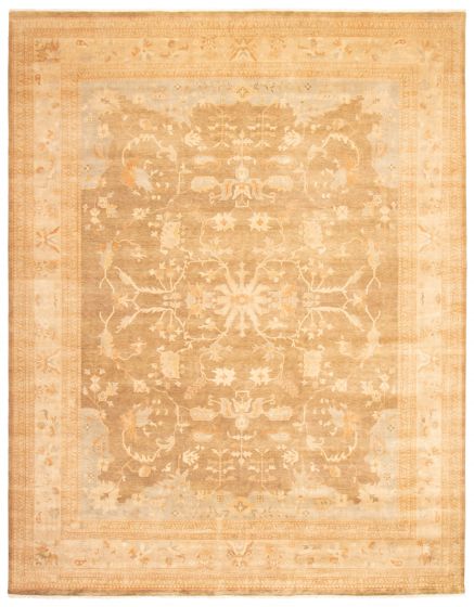 Traditional Ivory Area rug 12x15 Pakistani Hand-knotted 368359