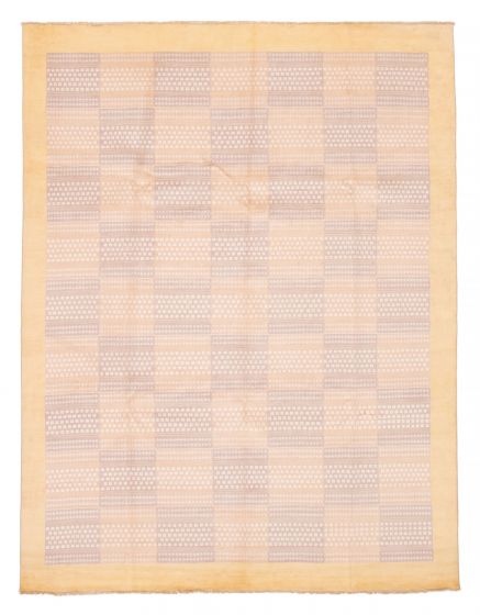Transitional Ivory Area rug 6x9 Pakistani Hand-knotted 378995