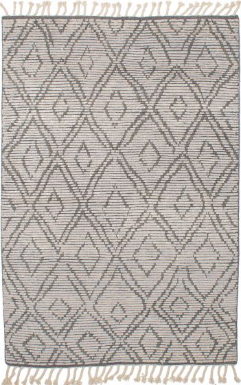 Traditional Grey Area rug 5x8 Indian Hand-knotted 239643