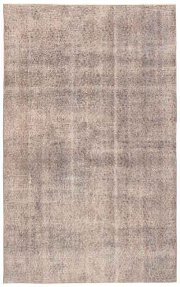 Overdyed  Transitional Grey Area rug 5x8 Turkish Hand-knotted 361183