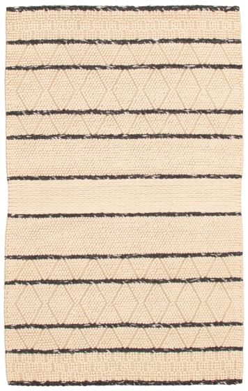Braided  Transitional Ivory Area rug 5x8 Indian Braid weave 340213