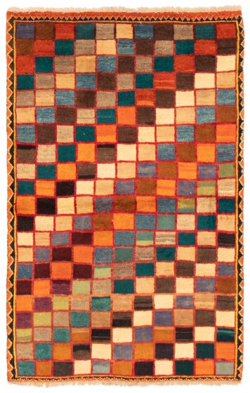 Gabbeh  Tribal Multi Area rug 3x5 Indian Hand-knotted 369047