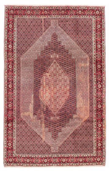 Bordered  Traditional Black Area rug 6x9 Persian Hand-knotted 385792