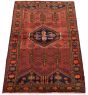Bordered  Traditional Red Area rug 4x6 Persian Hand-knotted 296774