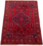 Bordered  Tribal Red Area rug 3x5 Afghan Hand-knotted 305539