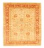 Bordered  Traditional Ivory Area rug Square Afghan Hand-knotted 346567