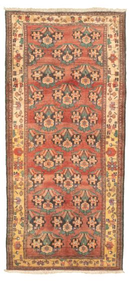 Bordered  Tribal Brown Area rug Unique Turkish Hand-knotted 317842