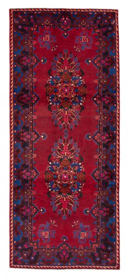 Bordered  Traditional Red Runner rug 11-ft-runner Turkish Hand-knotted 381511