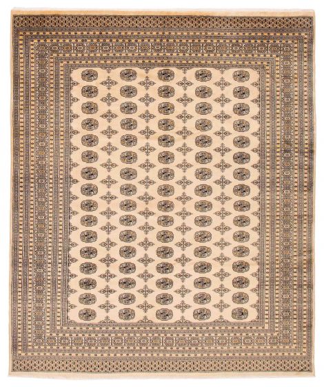 Traditional Ivory Area rug 6x9 Pakistani Hand-knotted 392823