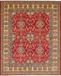 Traditional Red Area rug 6x9 Afghan Hand-knotted 247290
