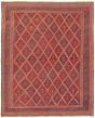Bordered  Tribal Red Area rug 4x6 Afghan Hand-knotted 312551