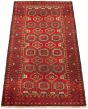 Bordered  Tribal Red Area rug 3x5 Turkish Hand-knotted 320107