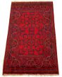 Bordered  Tribal Red Area rug 3x5 Afghan Hand-knotted 329272